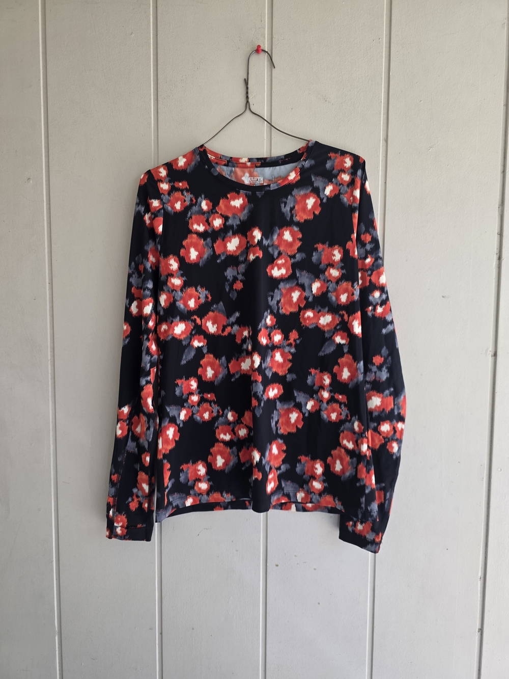 Duluth Trading Co Suit Up Swim Long Sleeve T Shirt Womens Floral Swim Suit Top S